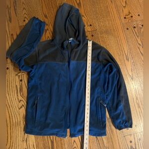 Columbia Men’s Fleece Zip-Up Hoodie Jacket Blue Gray Size L